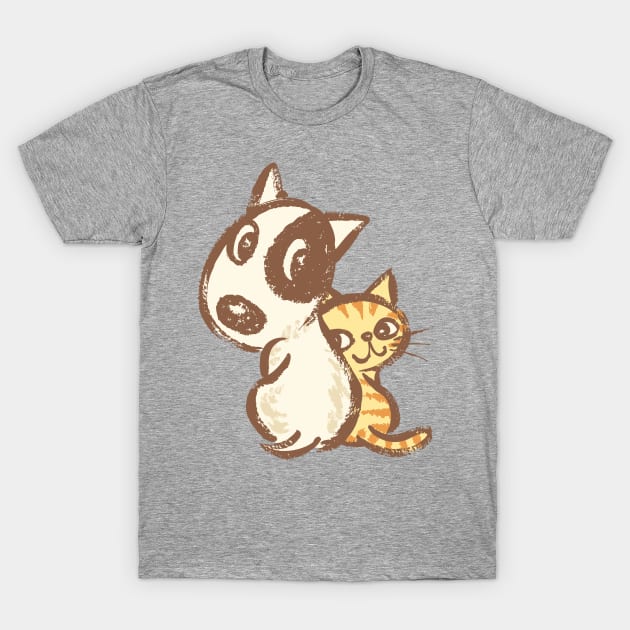 Dog and cat are turning around T-Shirt by sanogawa